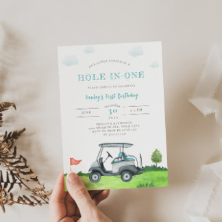Hole-In-One Golf 1er anniversaire Invitation