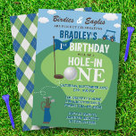 Hole In One Golf 1st Birthday Invitation<br><div class="desc">Celebrate in style with these golf themed 1st birthday invitations. This design is easy to personalize with your special event wording and your guests will be thrilled when they receive these fabulous invites.</div>