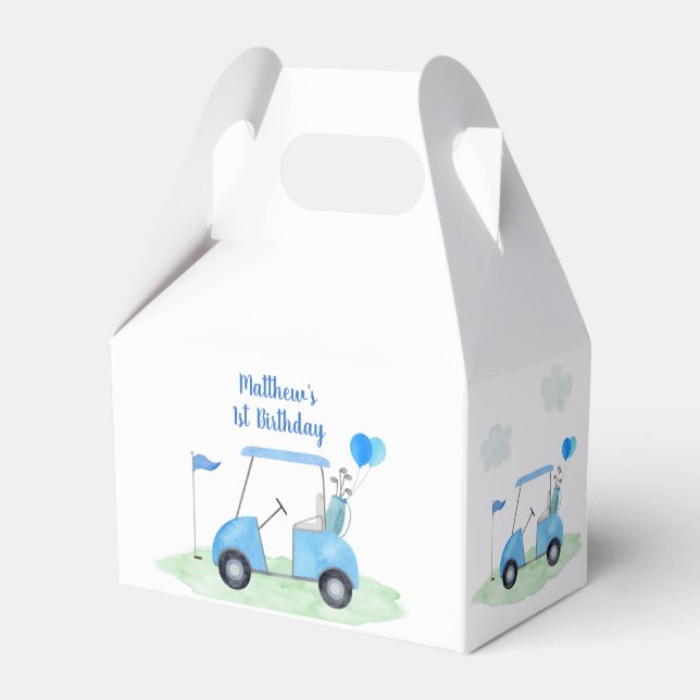 Hole In One Golf Birthday Par-tee Favor Box (Front Side)