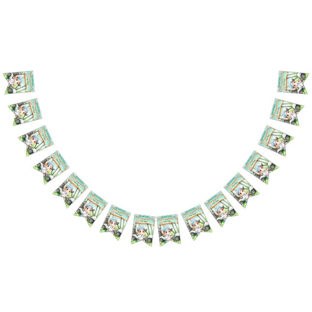 Hole in One Golf Boy 1st Par-tee Birthday Bunting Flags (All)