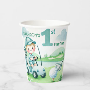 Hole in One Golf Boy 1st Par-tee Birthday Paper Cups