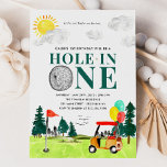 Hole In One Golf Boy Golfing Par-tee 1st Birthday Invitation<br><div class="desc">Cute Watercolor Hole In One Golf Boy Golfing Par-tee 1st 1st Birthday Invitation</div>