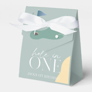 Hole in One Golf Course Boy 1st Birthday Favor Box