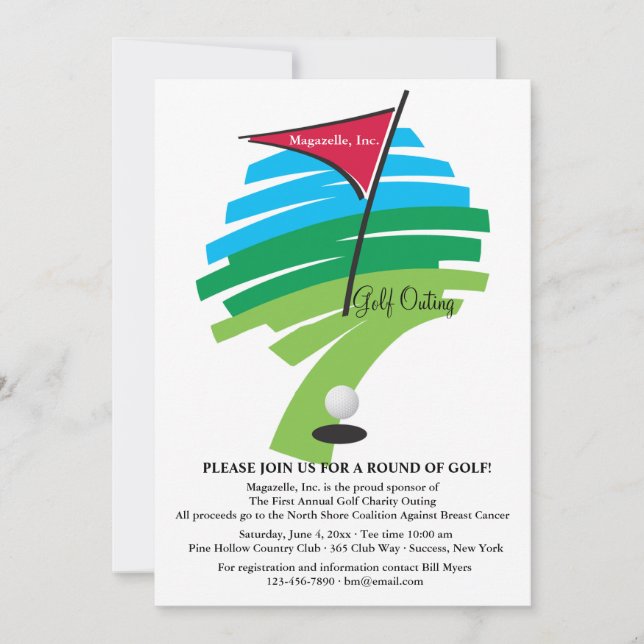 Hole In One Golf Invitation (Front)