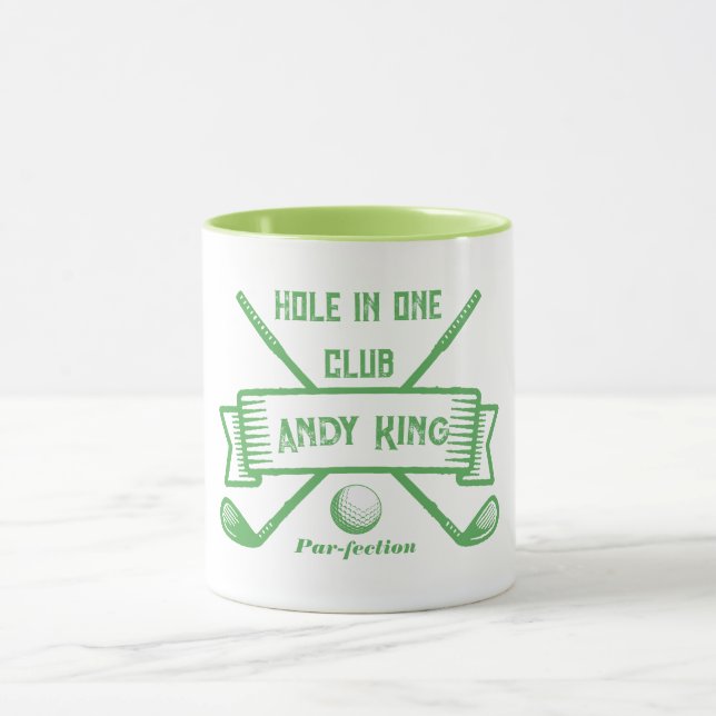 Hole-in-One Golf Mug - Personalized Golfer Gift (Center)