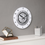 Hole in One Golf Personalized Large Clock<br><div class="desc">Featuring an aged stamp effect classic design. Personalize the name,  location hole number and date to create a great keepsake to celebrate that fantastic hole in one. Designed by Thisisnotme©</div>