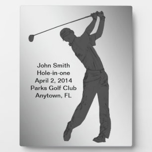 Hole-in-one Golf Swinger Customizable Plaque