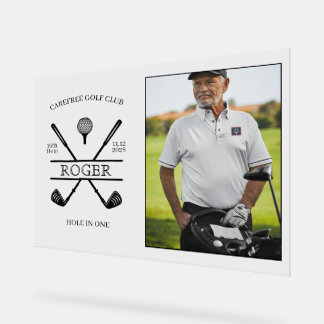 Hole In One Golfer Photo Acrylic Sign