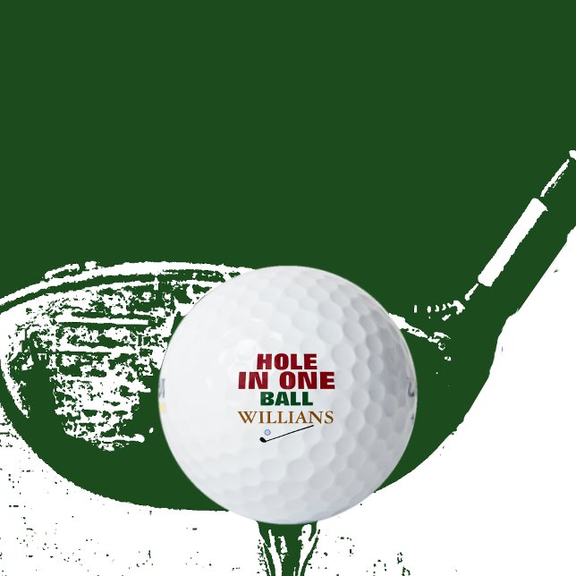 HOLE IN ONE golfer's Golf Balls (Creator Uploaded)