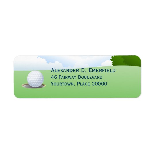 Hole in One Golfing Return Address Label