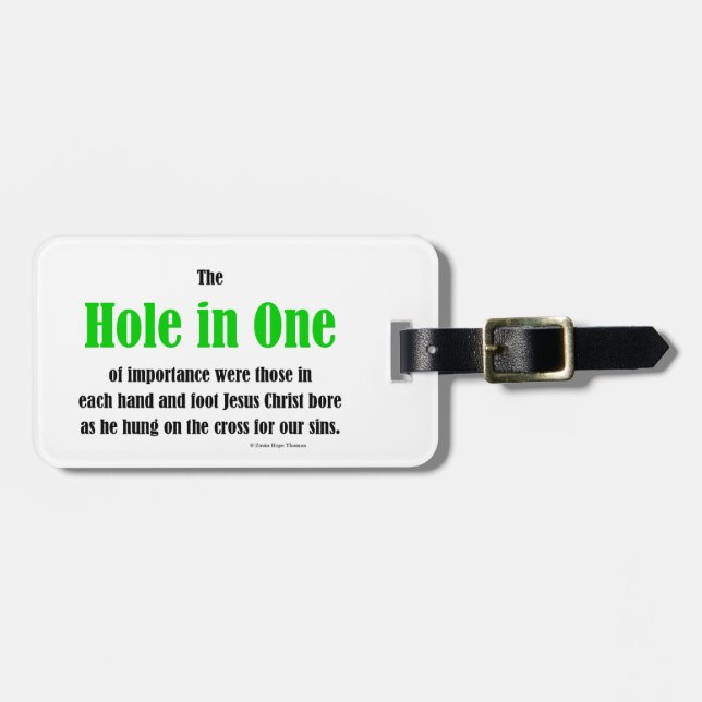 hole in one luggage tag (Front Horizontal)