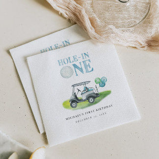 Hole-In-One Mini Golf Party Napkin
