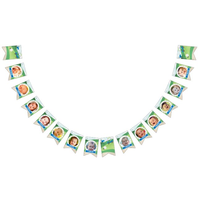 Hole in One Monthly Photo Banner, Golf  Bunting Flags (All)