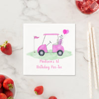 Hole In One Pink Golf First Birthday Par-tee
