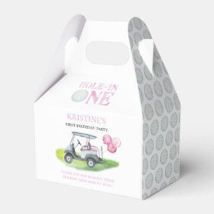 Hole-In-One Pink Golf Theme Birthday Favour Box
