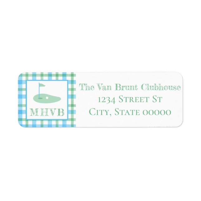 Hole-In One Return Address Label  (Front)