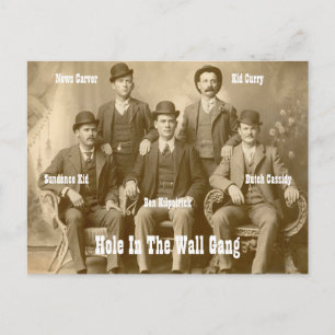 Hole In The Wall Gang Butch Cassidy & Sundance Kid Postcard