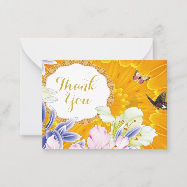 Hole Of Sunflower Thank You Card (Front)