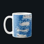 Hole on Denim Jeans. Ripped Destroyed Torn Blue je Coffee Mug<br><div class="desc">Hole on Denim Jeans. Ripped Destroyed Torn Blue jeans background. Close up blue denim  jean texture</div>