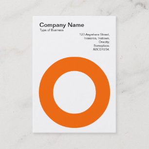 Holed Circle - Orange Business Card