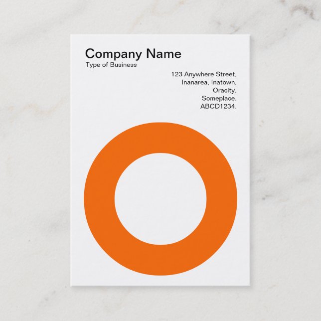 Holed Circle - Orange Business Card (Front)