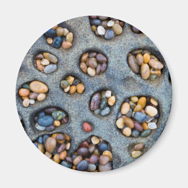 Holes filled with pebbles, CA Magnet (Front)