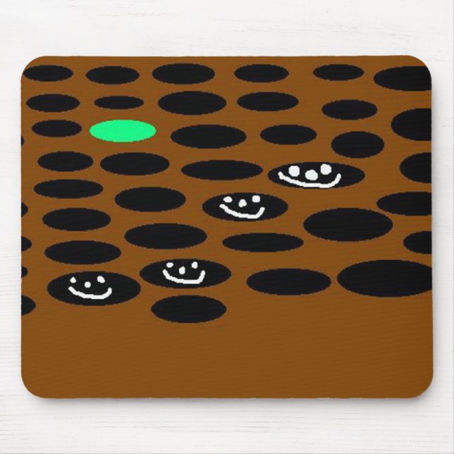 Holes & Green Mouse Pad (Front)