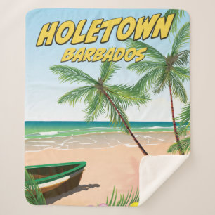 Holetown Barbados Sherpa Blanket