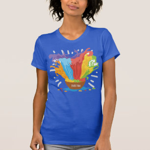 Holi Bowl with Powder Splashing out T-Shirt