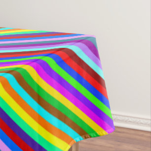 HOLI coloured Stripes pattern + your ideas Tablecloth