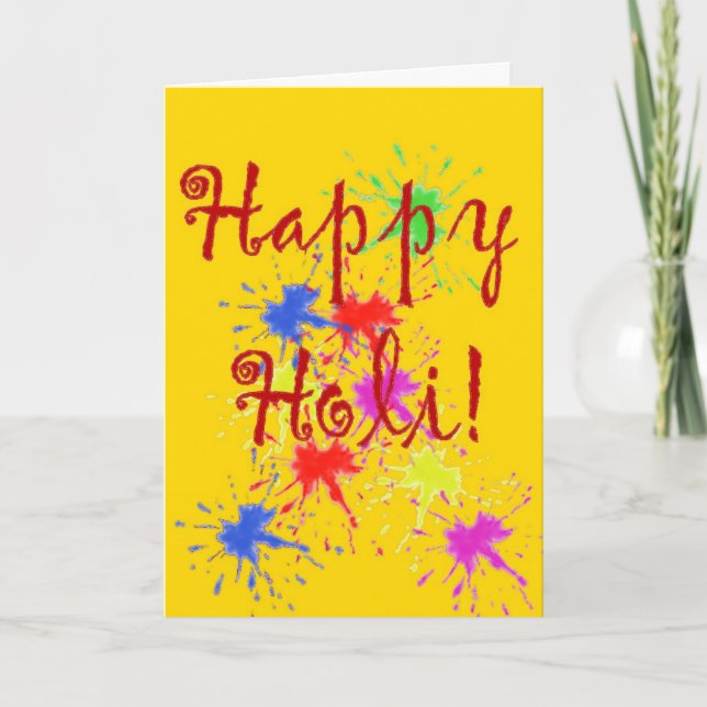 Holi festival de couleurs carte (Devant)