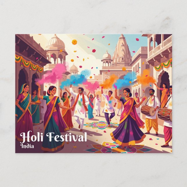 Holi Festival, India Postcard (Front)