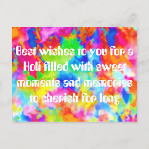HOLI Festival of Colours + your ideas Postcard
