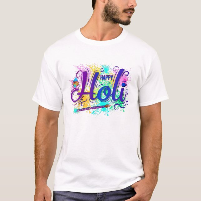 Holi Festival Of Spring Colours And Love T-Shirt (Front)