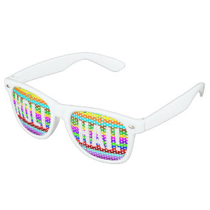 HOLI HAI colored Stripes & swirls Retro Sunglasses