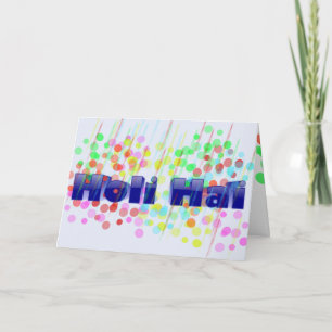 Holi Hai with Colorful Dots and Streaks Card
