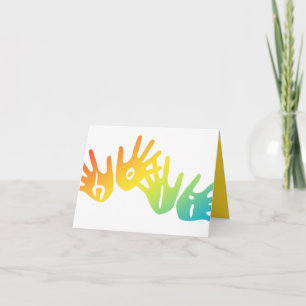 holi hands holiday card