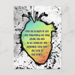 Holi Heart Festival of Love and Colour Postcard