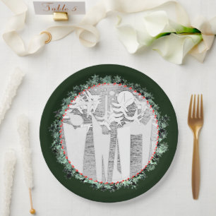 Holiday 9 inch paper plate