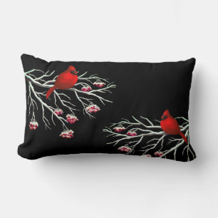Holiday Accent Pillow-Cardinals Lumbar Pillow