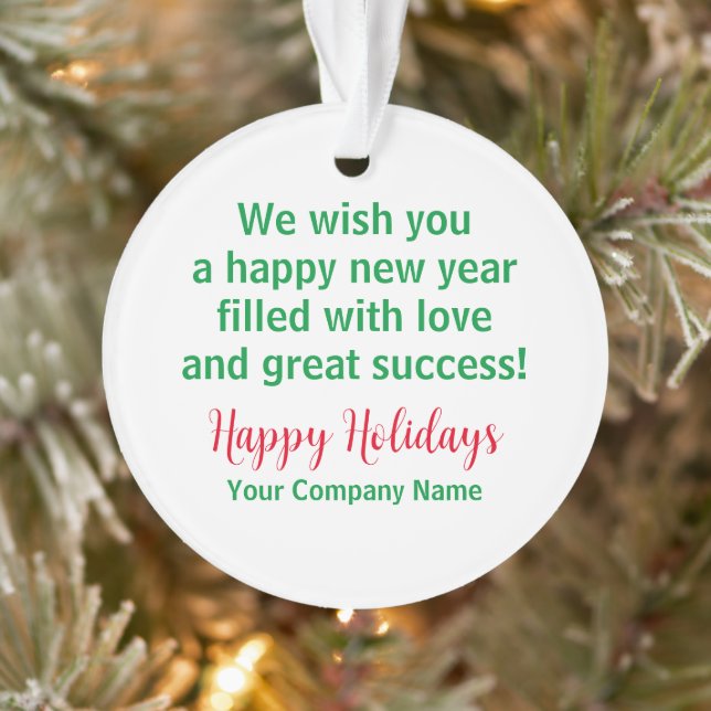 Holiday Acrylic Christmas Ornament Customizable (Tree)