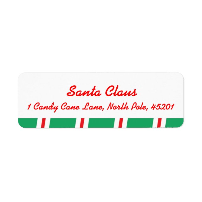Holiday Address Label from Santa Claus (Front)