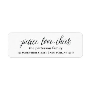 Holiday Address Label Peace Love Joy 1