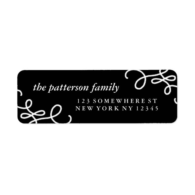 Holiday Address Label Swirl Border 1 (Front)