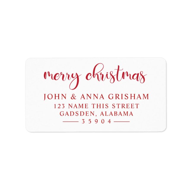 Holiday Address Labels (Front)