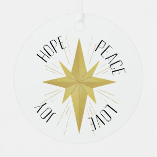 Holiday Advent Shining Star Metal Ornament