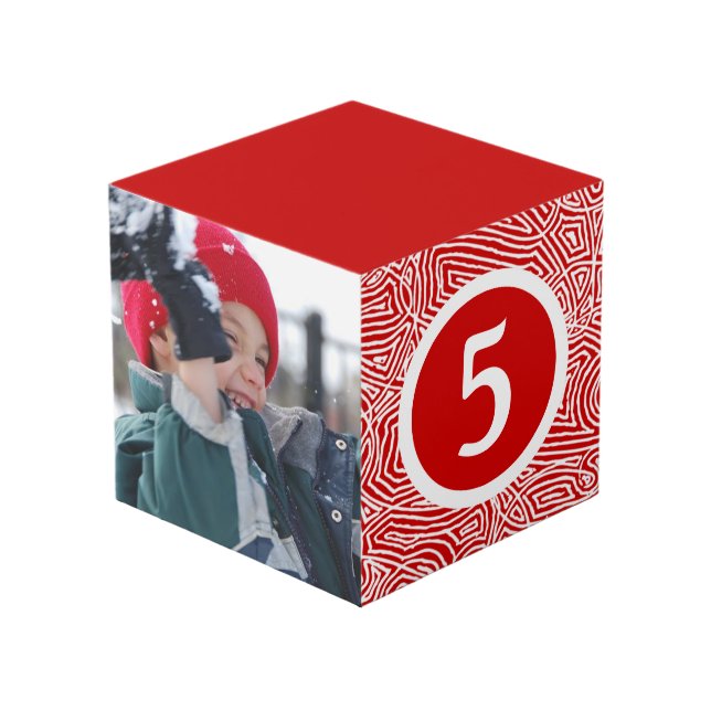 Holiday Age/Initial Cube (Front Angled)