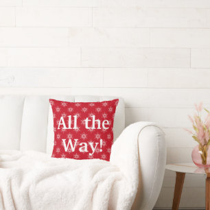 Holiday All The Way Country Pattern Christmas Throw Pillow