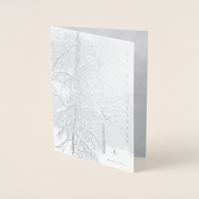 Holiday and simple pleasures foil card (Front)