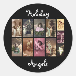 Holiday Angels Sticker Customizable